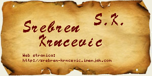 Srebren Krnčević vizit kartica